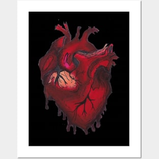 watercolor melting heart Posters and Art